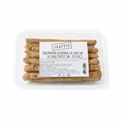 Pšenični integralni štapići sa lanom i suncokretom