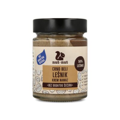 Crno beli lešnik krem bez dodatog šećera (50% lešnik) 300G