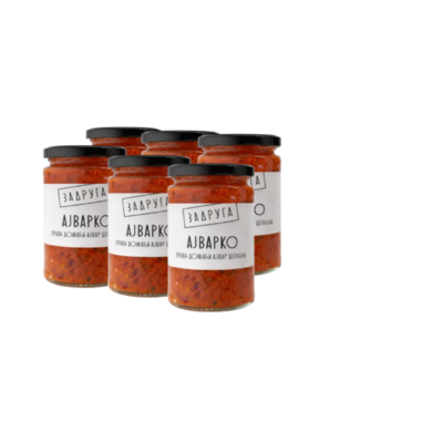 Domaći ajvar, cepkani, blagi 560g - 6 kom