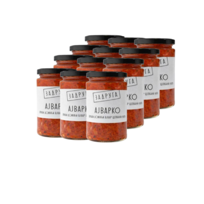 Domaći ajvar, cepkani, ljuti 560g - 12 kom