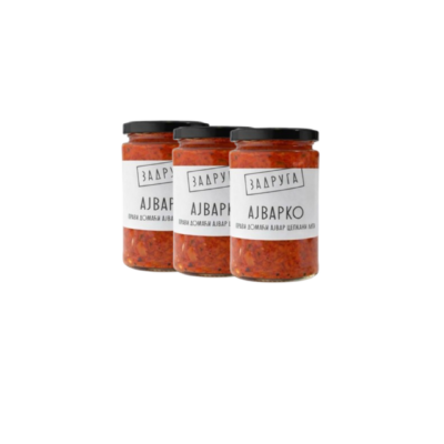 Domaći ajvar, cepkani, ljuti 560g - 3 kom