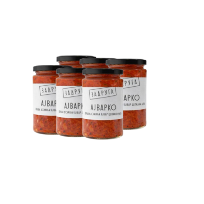 Domaći ajvar, cepkani, ljuti 560g - 6 kom