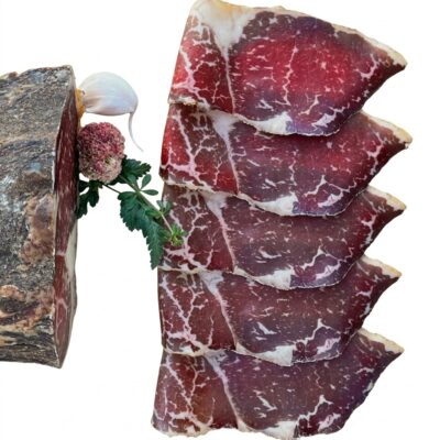 *Goveđa pršuta od crnog angusa, hladno dimljena, 100g, vakumirana, slajsovana